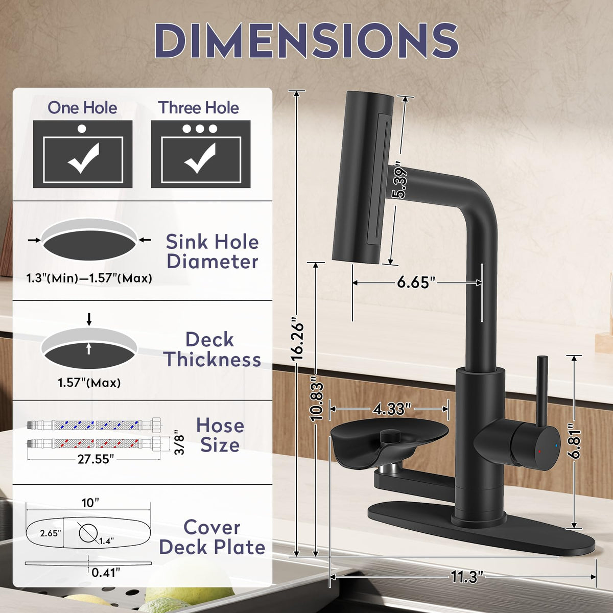 HOWUWEY 304 stainless steel main body resists corrosion