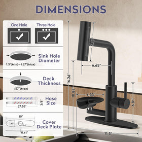 HOWUWEY 304 stainless steel main body resists corrosion