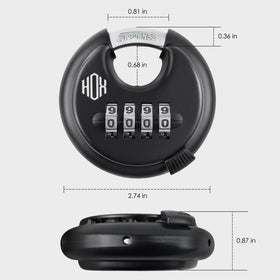 HOX padlock features hardened steel shackle for rugged outdoor use