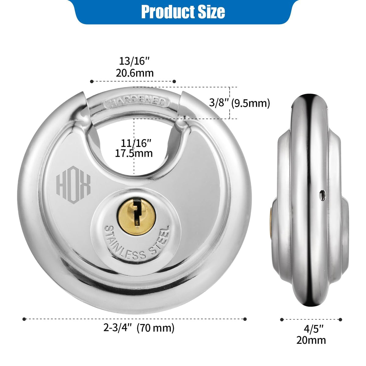 HOX waterproof outdoor padlock stands up to rain for outdoor use