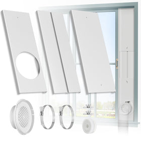HOXHA window duct kit plates for secure, adjustable venting