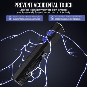 Hoxida pocket light with clip and hat-mount for versatile lighting.
