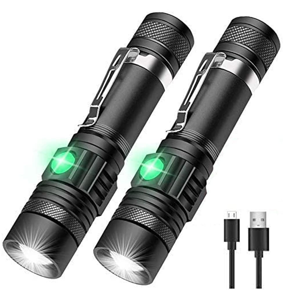 Hoxida LED tactical flashlight 2000lm beam for bright outdoor visibility.