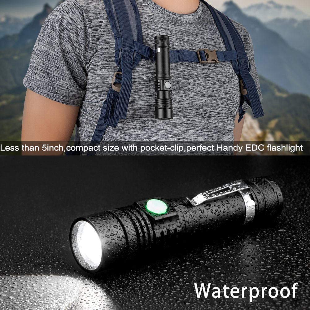 Hoxida flashlight in strobe mode for signaling in emergencies.