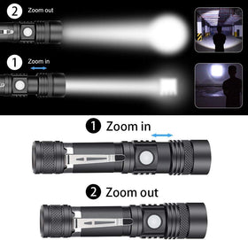 Hoxida two-pack includes flashlights and USB cables for convenience.
