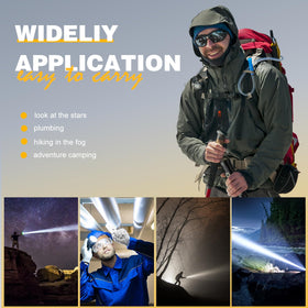 Hoxida packaging includes two flashlights, batteries, cables, and manual for ready-to-go kits.