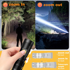 Hoxida 3-mode stepless-dimming flashlight enabling precise brightness control for any scenario.