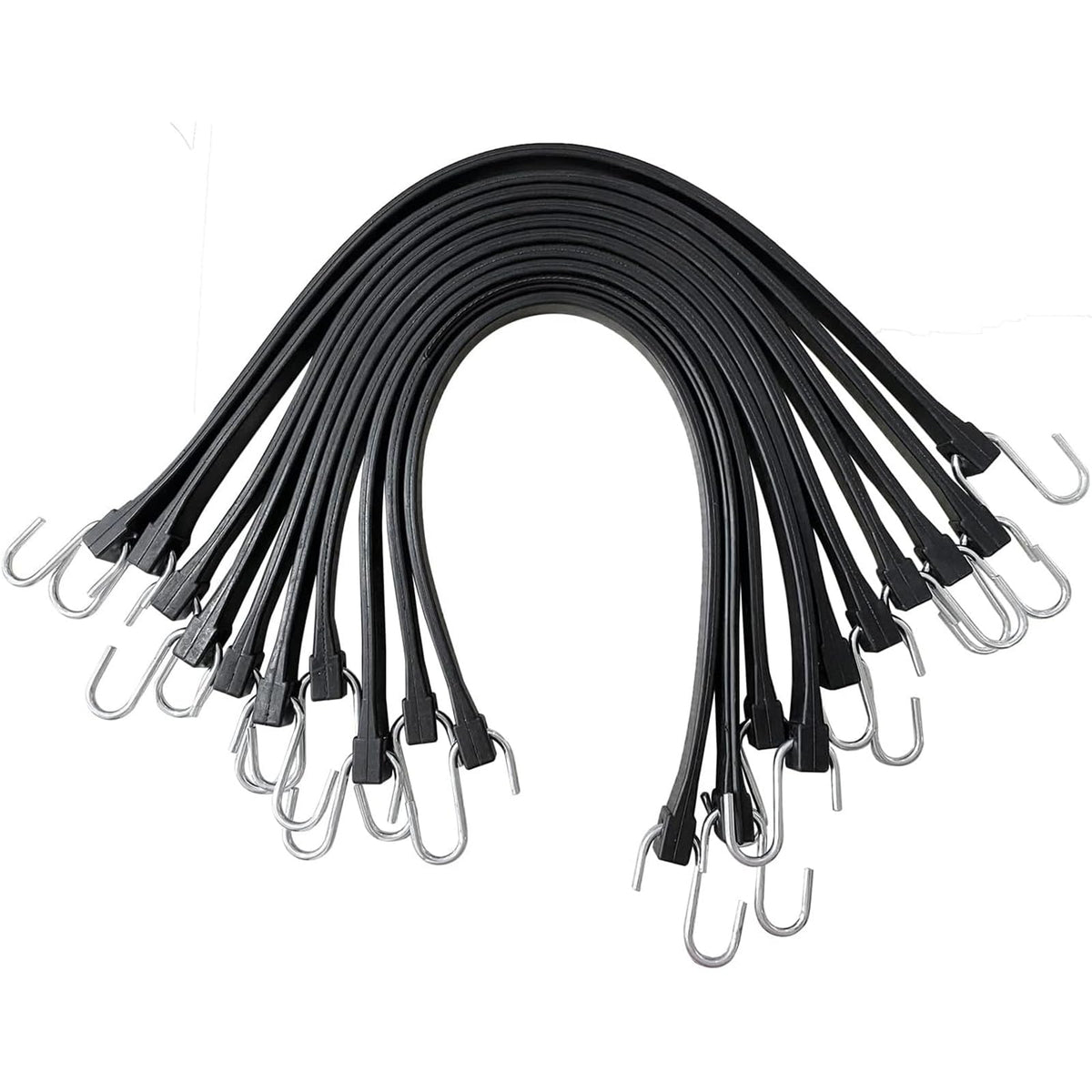 HOXWELL 15 inch bungee cord with hooks for secure hauling and tarps