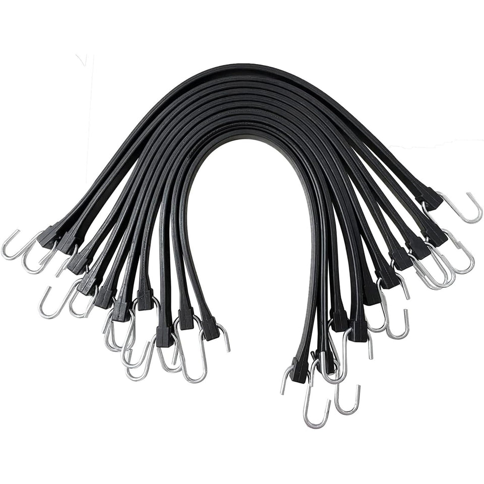 HOXWELL 15 inch bungee cord with hooks for secure hauling and tarps