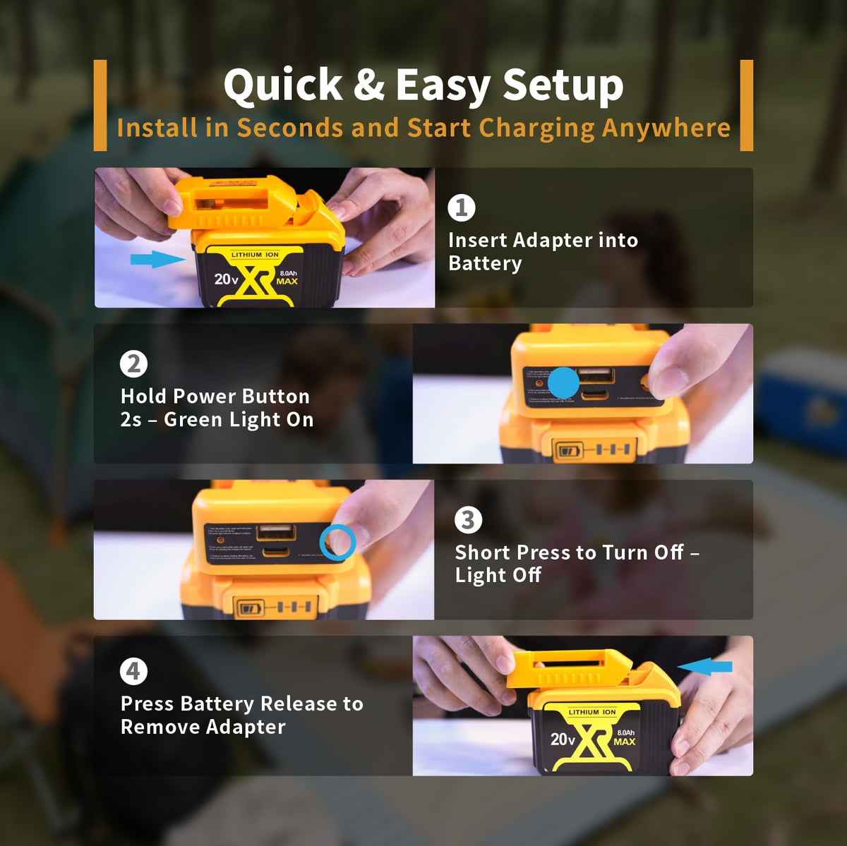 HOYOA Back-up power for emergencies or outdoor work.