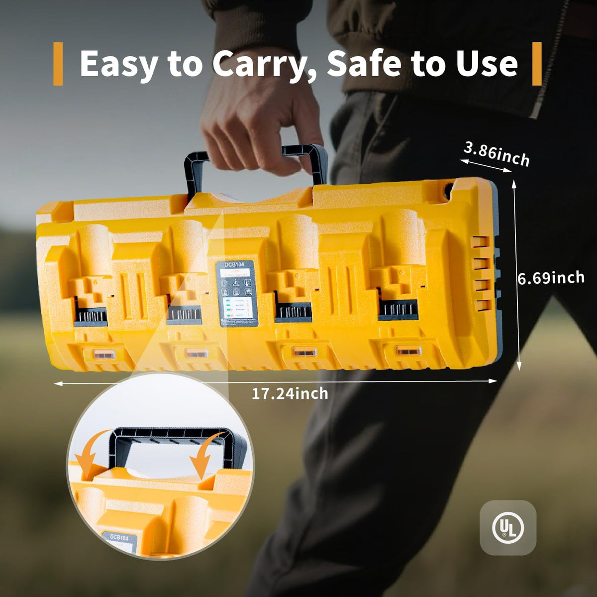 HOYOA DCB104 compatible with DCB and other 20V MAX batteries for versatility
