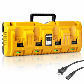 HOYOA DCB104 four-port charger front view with USB-C and USB-A ports for fast charging