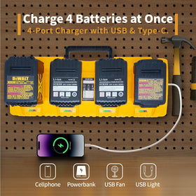 HOYOA DCB104 LED indicators display charging status and safety at a glance