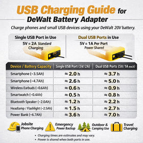 HOYOA USB-A port powers an additional device at once.