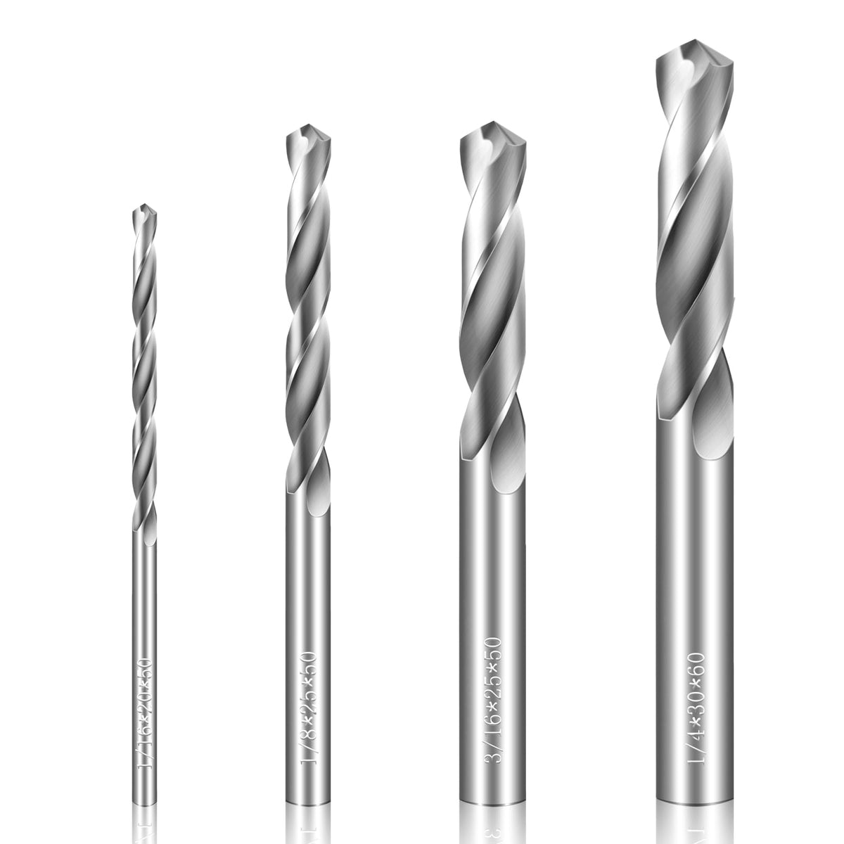 HOYUSK drill bit set 1-8 inch in action for precise metal drilling in aluminum