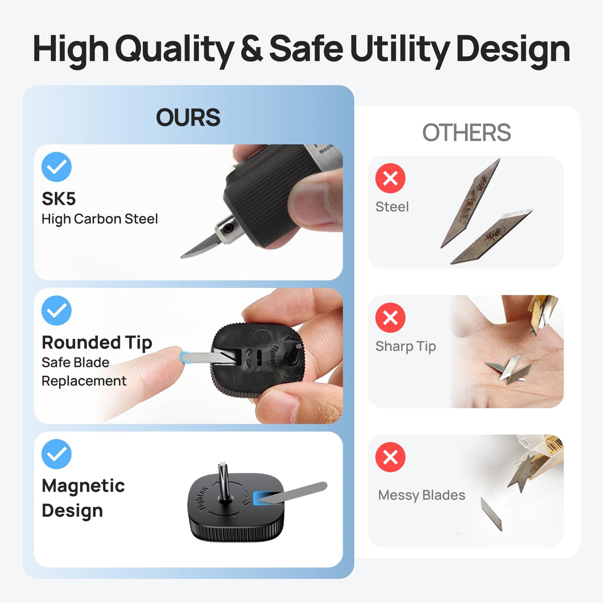 HOZO 01 standard blade with versatile 30° edge for general tasks