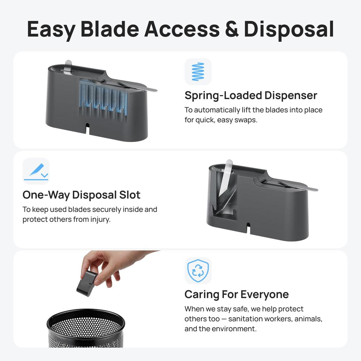 HOZO vacuum-sealed blades prevent rust during transit and stay ready to use