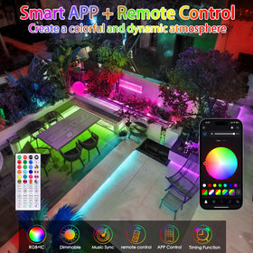 Hozplex 300-LED rope light with vibrant color options for celebrations.