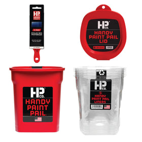 HP CO Handy Paint Pail Kit 32oz with disposable liners for quick color changes