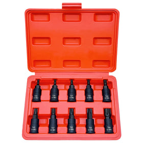 HPBBKD Torx bit socket set with 3/8-inch drive, versatile for automotive repairs.