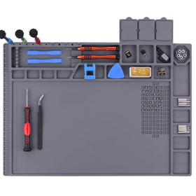 HPFIX soldering mat with compartments and magnets for organized repairs.