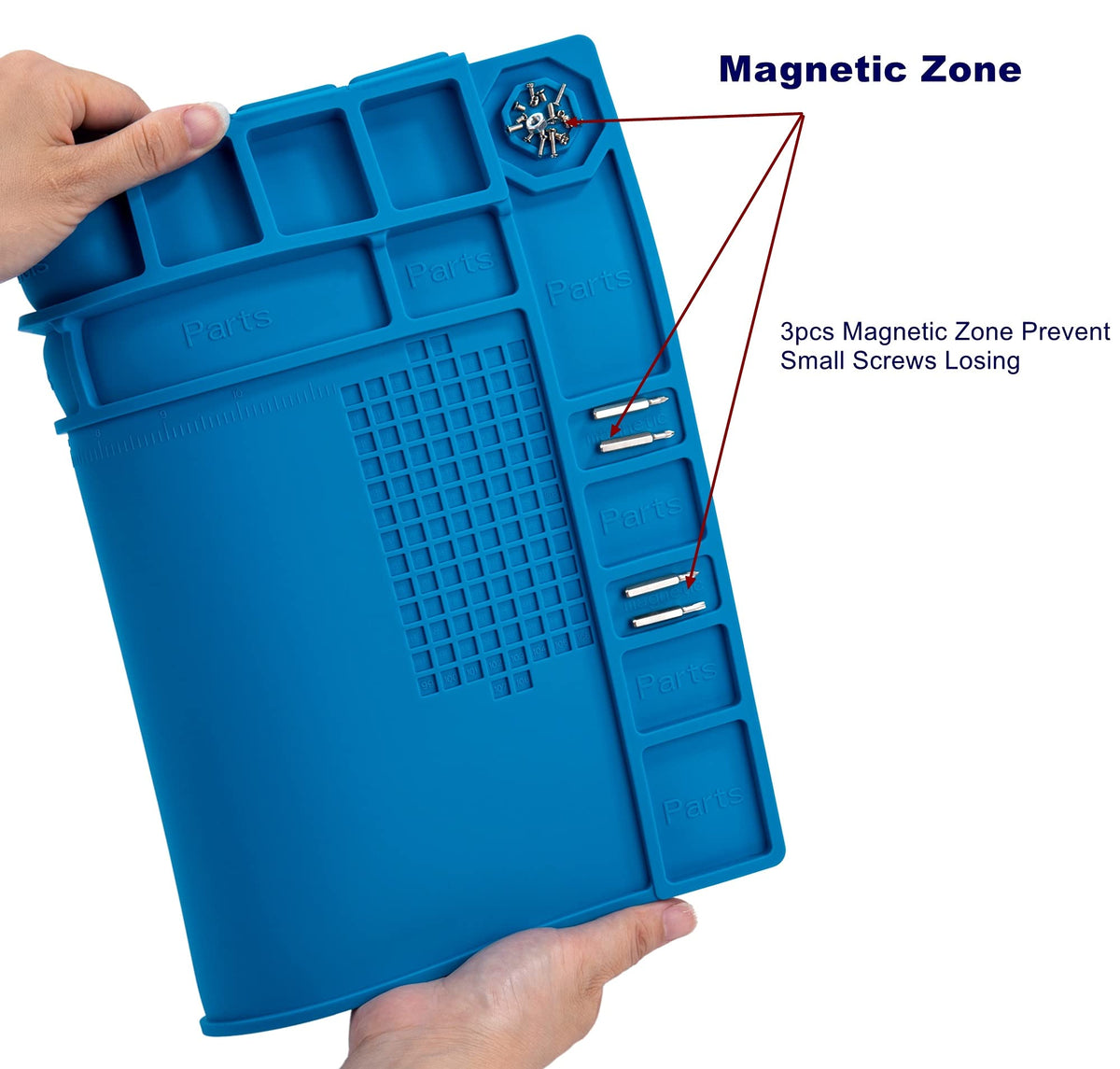 HPFIX non-slip odorless surface prevents slips during delicate repairs.