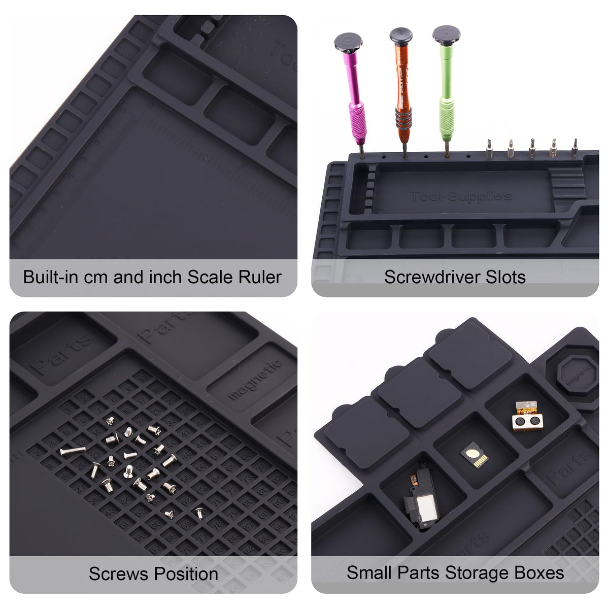 HPFIX Non-slip surface prevents sliding for precise component placement.