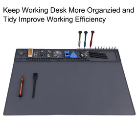 HPFIX mat with built-in compartments keeps tiny screws organized during repairs