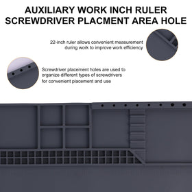 Magnetic zones on HPFIX mat secure tools and small parts