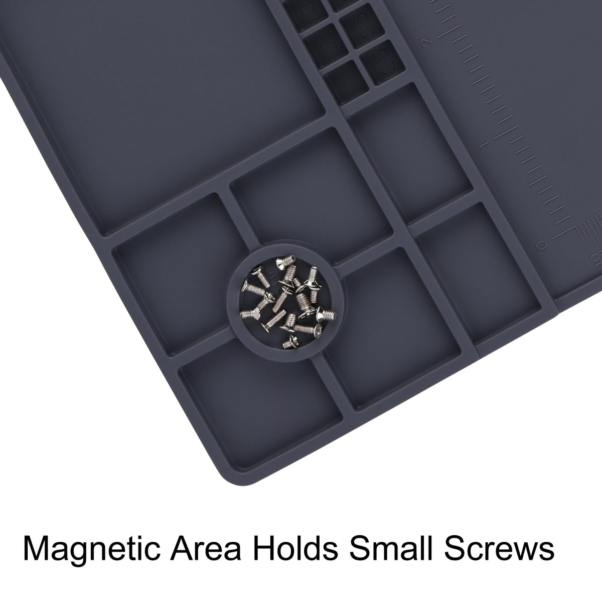 Non-slip silicone surface of HPFIX soldering mat prevents sliding during work