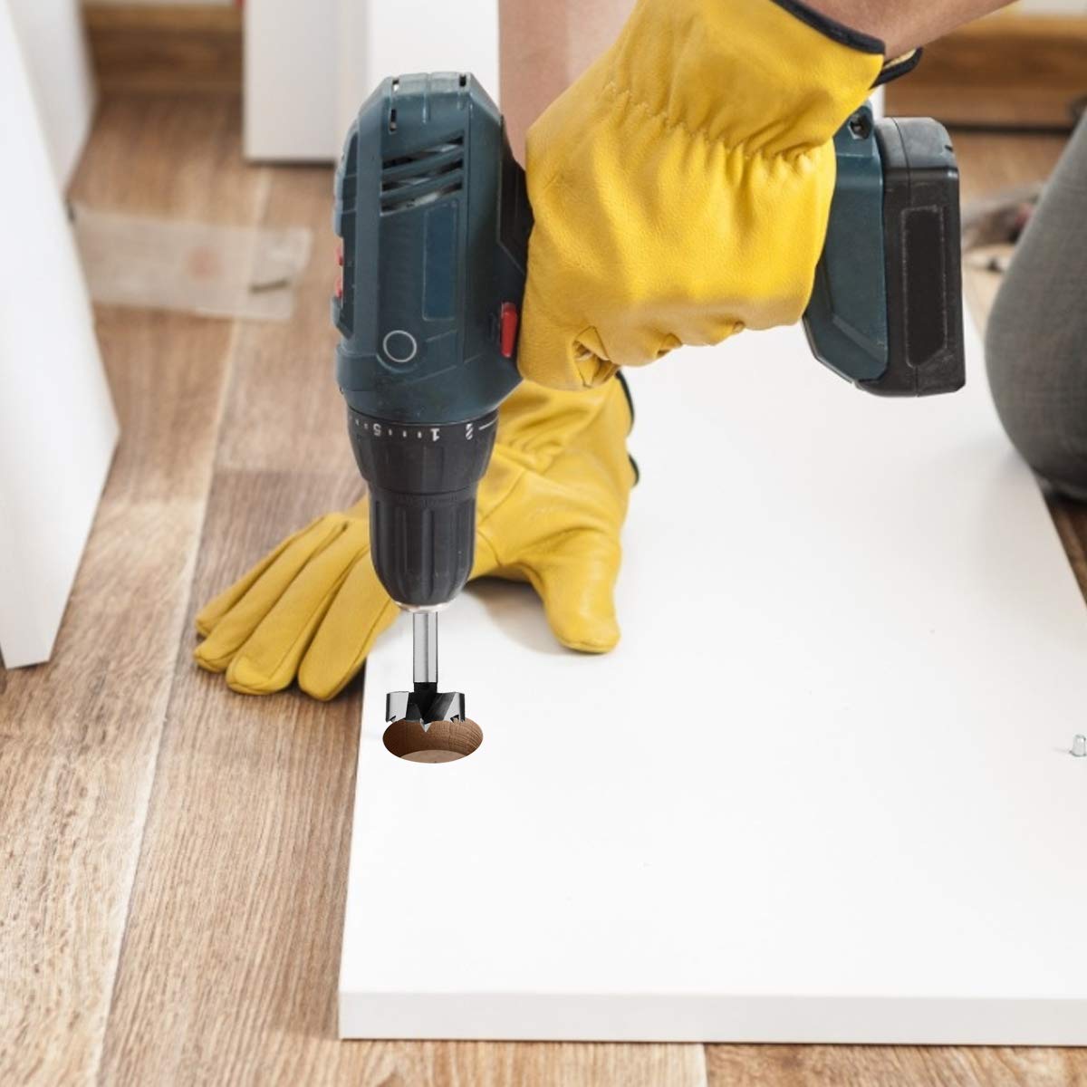 HPHOPE Forstner bit 3/8 inch drilling through hardwood