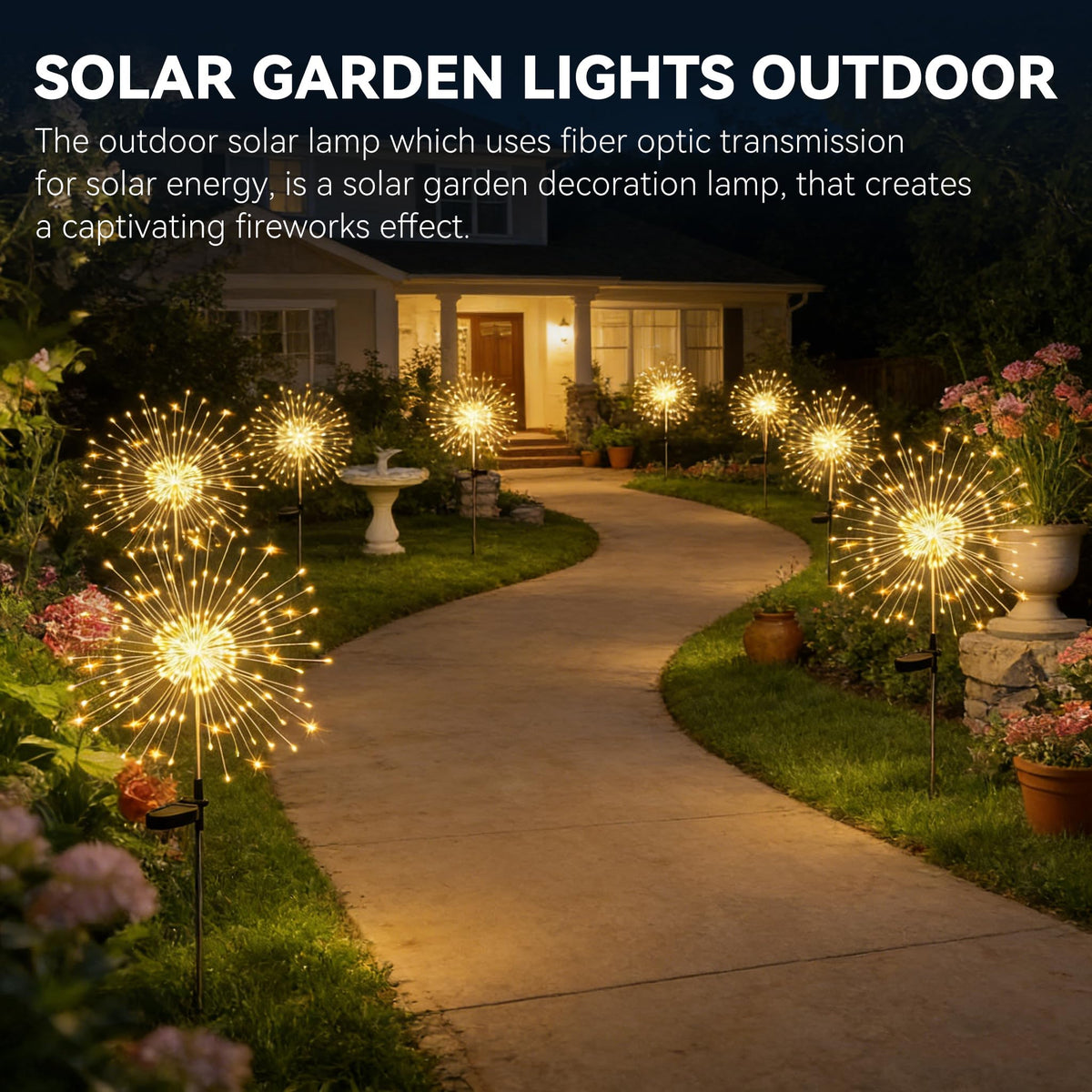 HPUFKOT waterproof garden lights IP65 protect exterior decor in rain