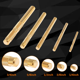 HQPASFY brass drift punch 5/8-inch ideal for larger alignment in automotive work