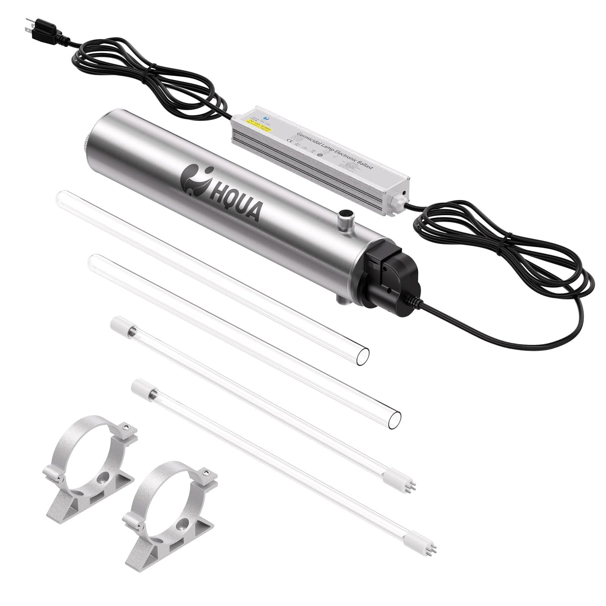HQUA-TWS-12 front view shows compact whole-house UV purification.