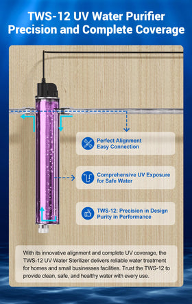 HQUA-TWS-12 no-secondary-pollution feature preserves taste and water quality.