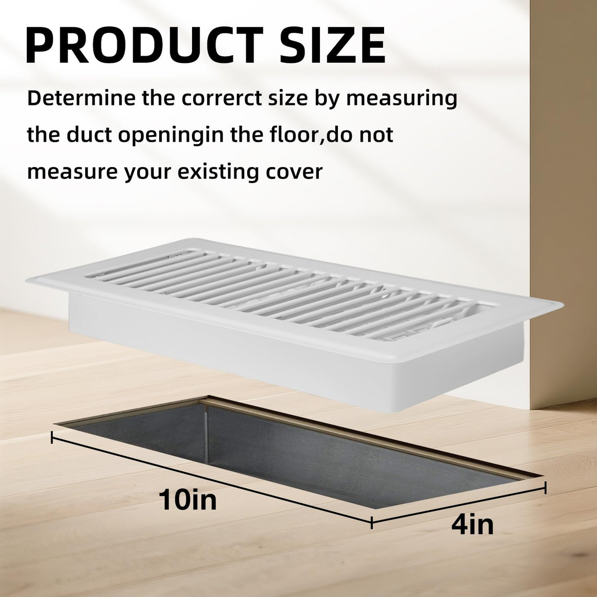 HQZHQZ white finish blends with most interiors and hides imperfections on vents.