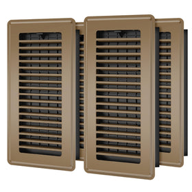 HQZHQZ floor register 4x10 front view; durable steel for lasting ventilation.