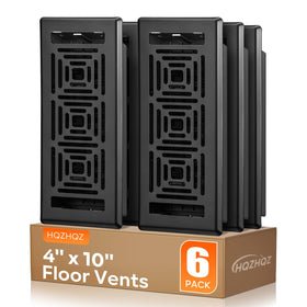 HQZHQZ floor register 4x10 in rugged steel with walkable surface for high-traffic areas.