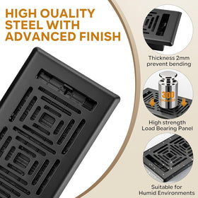 HQZHQZ floor register features a rust-resistant finish for long-lasting appearance.