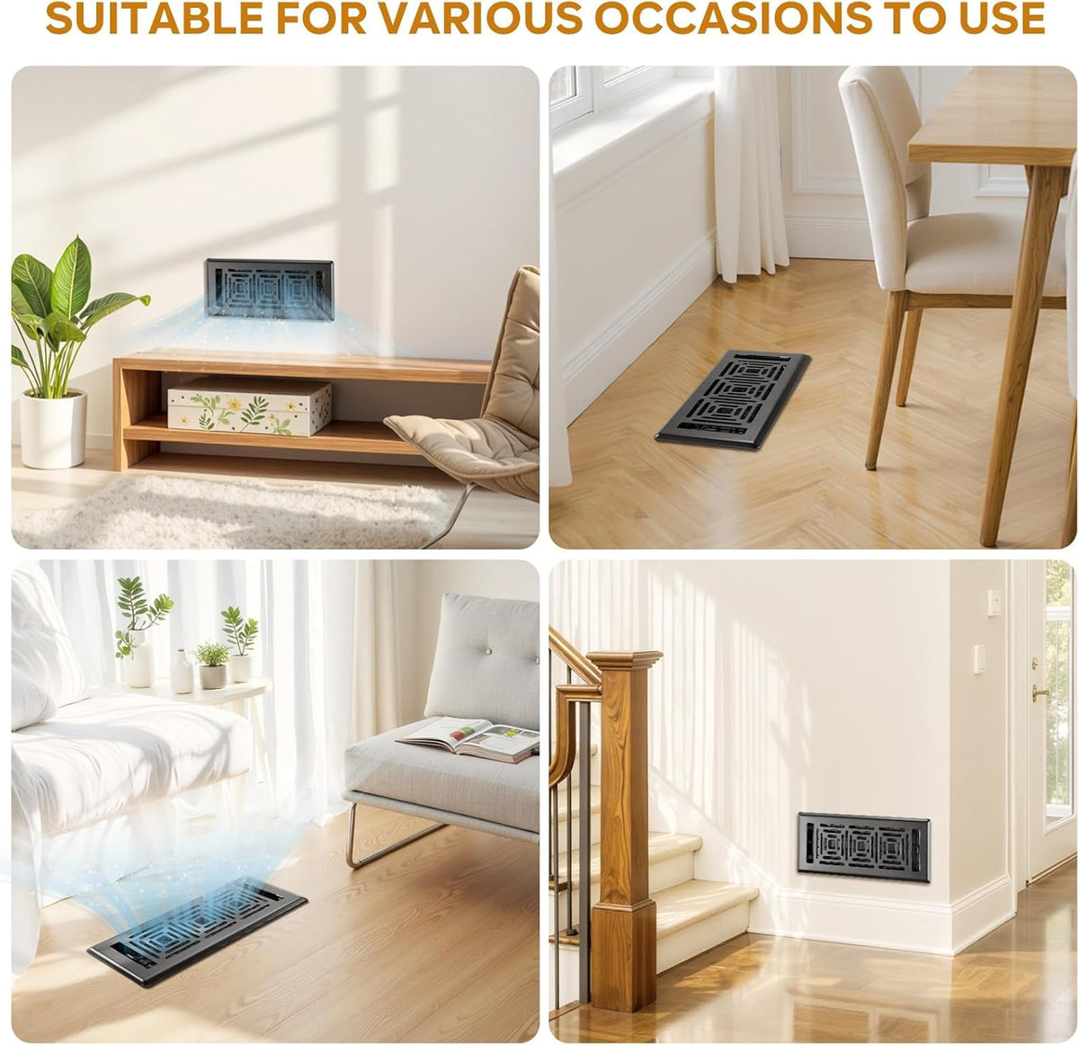 HQZHQZ vent cover suited for floors, walls, homes, offices, and retail spaces.