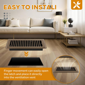 HQZHQZ 4x10 brown vent with rust-resistant coating to extend life.