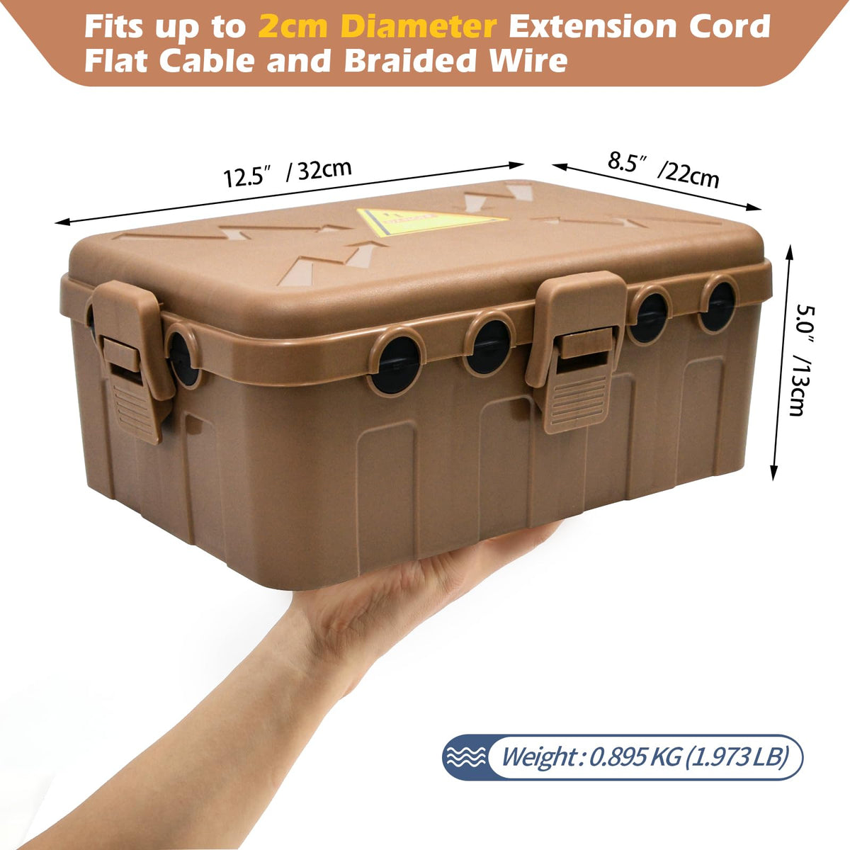 Hrensaw large outdoor box sealed closure demonstrates weather protection