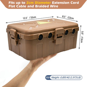 Hrensaw large outdoor box sealed closure demonstrates weather protection