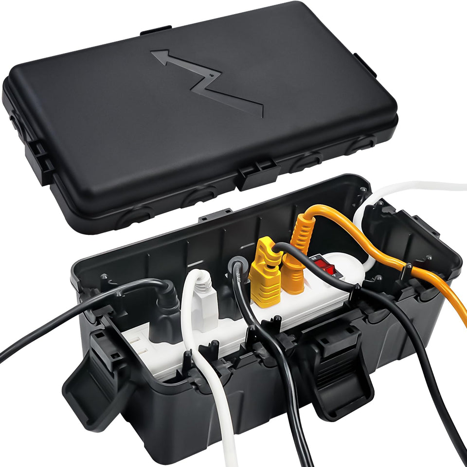 Hrensaw medium outdoor electrical box with six cable ports for rugged outdoor wiring