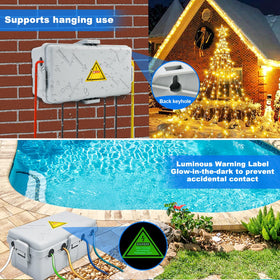 Hrensaw outdoor box back-hanging design offers flexible placement.