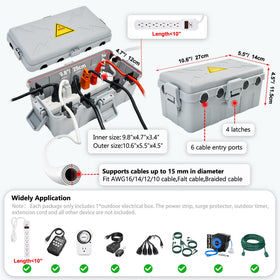 Hrensaw outdoor box waterproof PP shell protects against rain and snow.