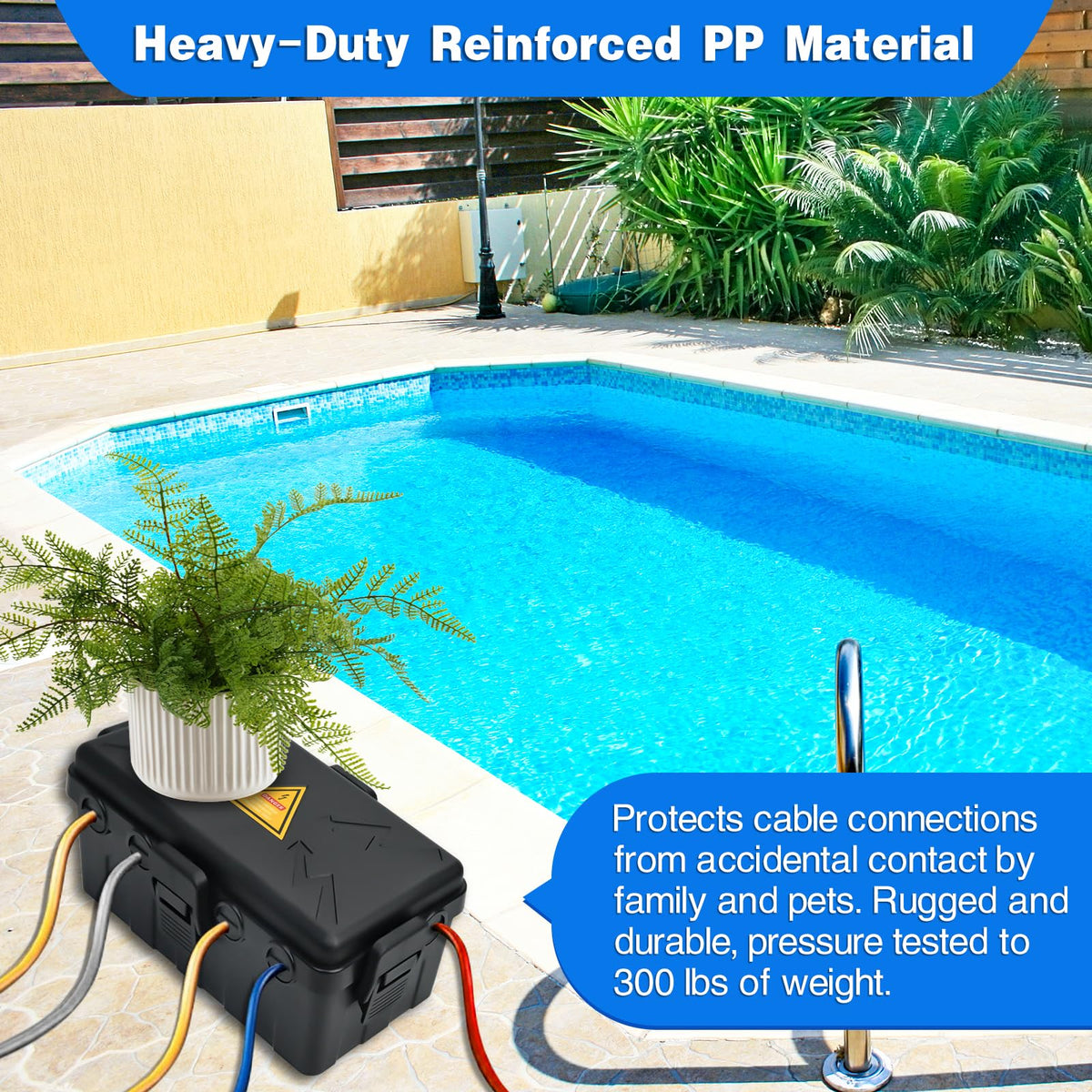 Hrensaw waterproof power-strip cover protects extensions in damp outdoor spaces