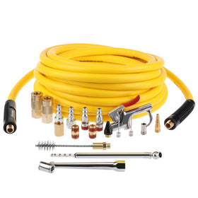 Hromee 38in x 25ft hybrid hose coiled for flexible reach