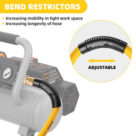 Hromee bend restrictor design prevents kinking for smooth airflow