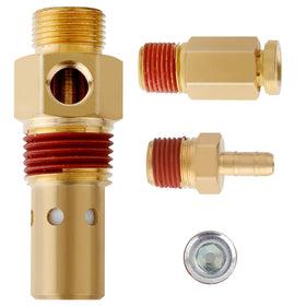 Hromee brass check valve kit on a tank for reliable one-way airflow